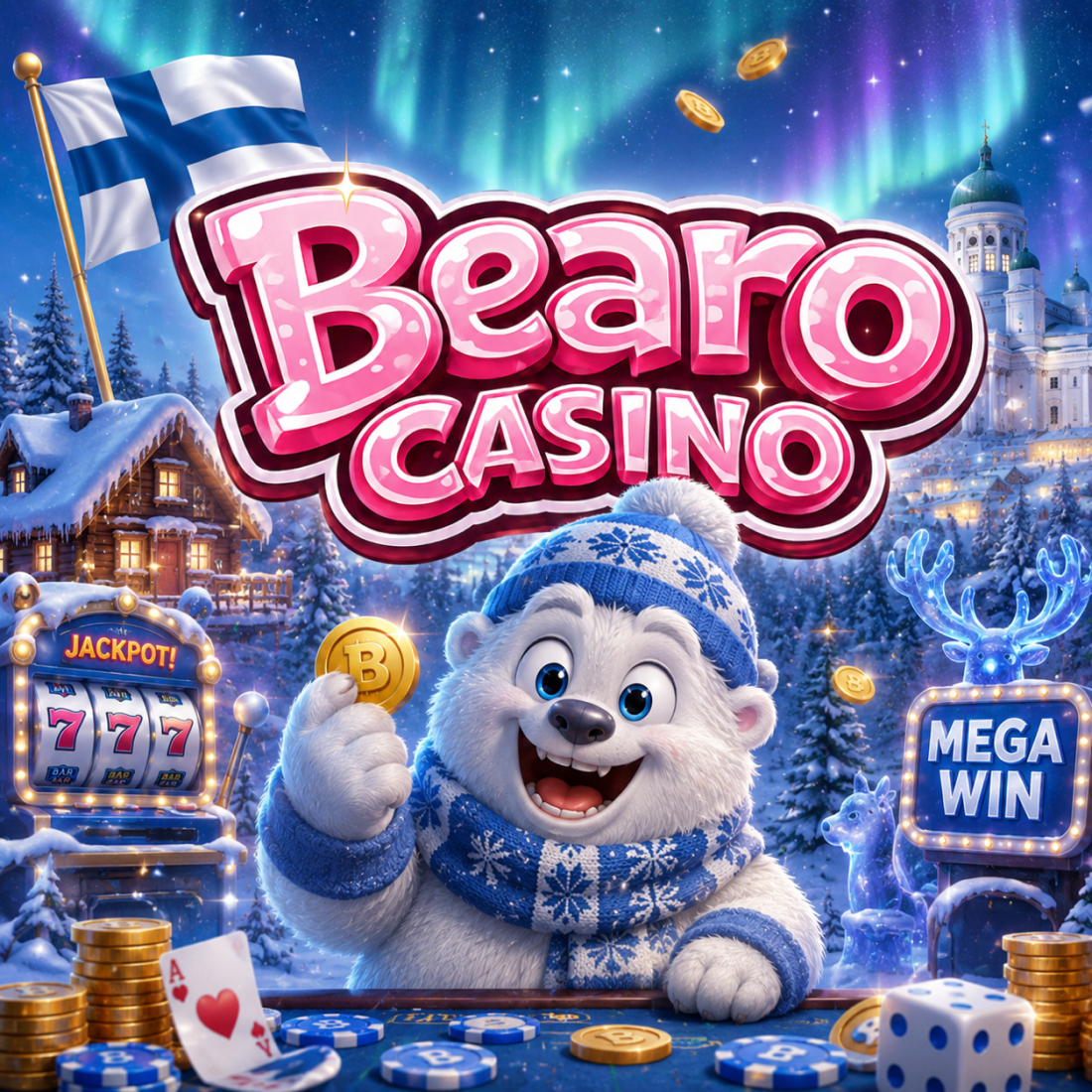 Bearo Casino — lumiset Sugar Rush -kolikkopelit